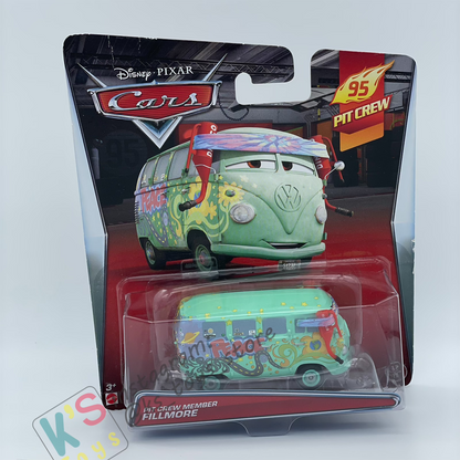 DISNEY PIXAR CARS BY MATTEL - PIT CREW MEMBER FILLMORE - 95 PIT CREW - BNIP