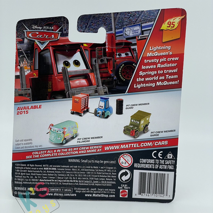 DISNEY PIXAR CARS BY MATTEL - PIT CREW MEMBER FILLMORE - 95 PIT CREW - BNIP