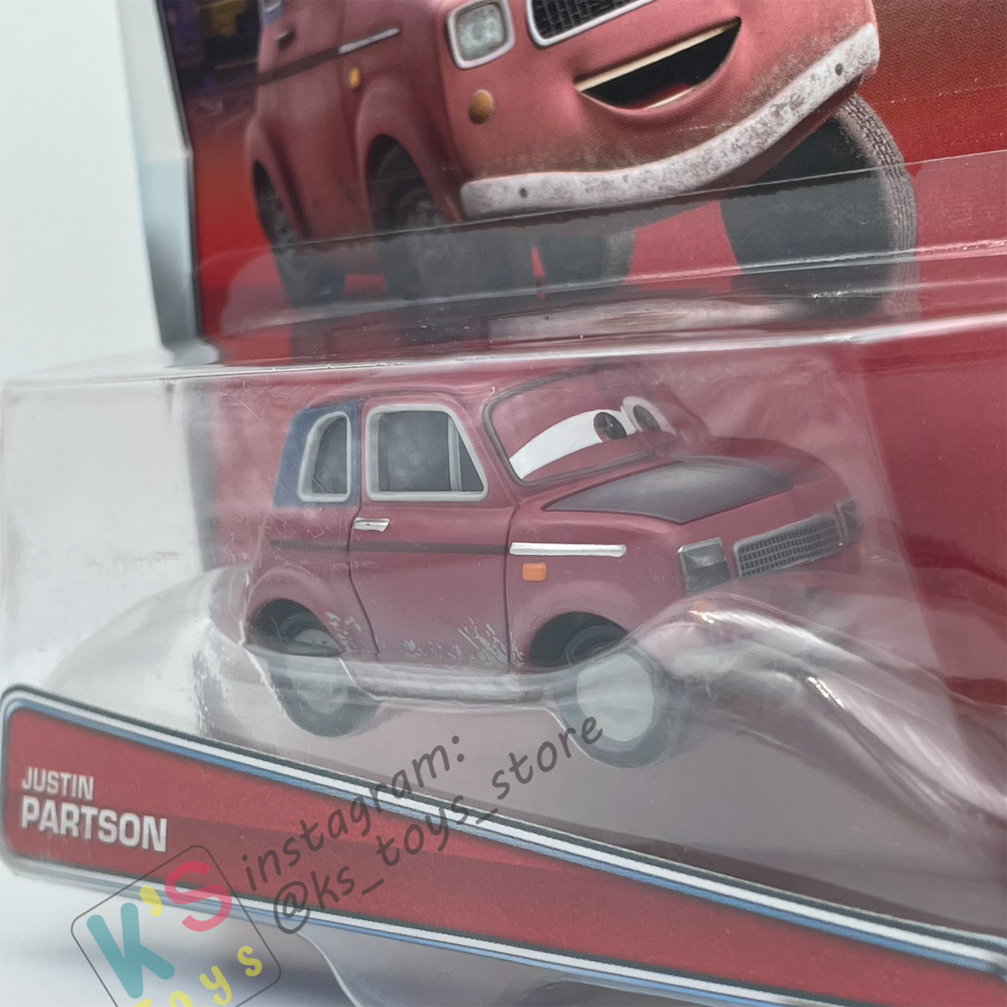 DISNEY PIXAR CARS BY MATTEL - JUSTIN PARTSON - CARS 2, PARIS PARTS MARKET SERIES - BNIP