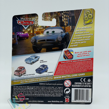 DISNEY PIXAR CARS BY MATTEL - JUSTIN PARTSON - CARS 2, PARIS PARTS MARKET SERIES - BNIP