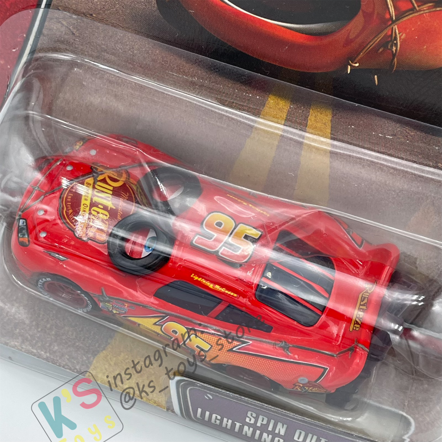 DISNEY PIXAR CARS BY MATTEL - SPIN OUT LIGHTNING MCQUEEN - THE WORLD OF CARS SERIES - BNIP
