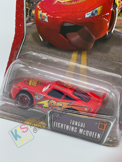 DISNEY PIXAR CARS BY MATTEL - TONGUE LIGHTNING MCQUEEN - THE WORLD OF CARS SERIES - BNIP