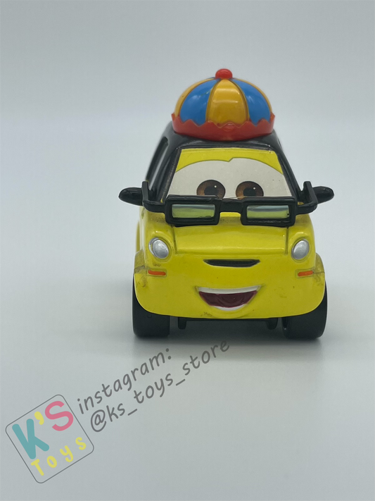 PRE-OWNED / LOOSE DISNEY PIXAR CARS - "HIROAKI" - CARS 2 SUPER CHASE SERIES - GOOD CONDITION WITH TINY MARKED
