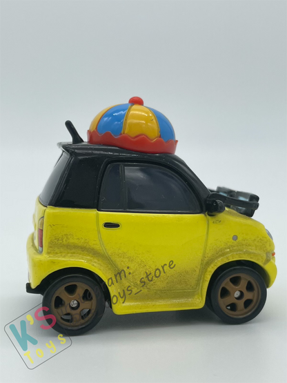 PRE-OWNED / LOOSE DISNEY PIXAR CARS - "HIROAKI" - CARS 2 SUPER CHASE SERIES - GOOD CONDITION WITH TINY MARKED