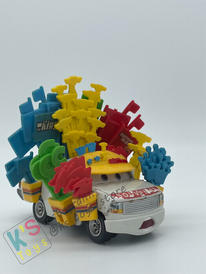 PRE-OWNED / LOOSE DISNEY PIXAR CARS - "BRIAN MOTOR SPARK - SOUVENIRS GUY" - CARS 1 SERIES, MEGA SIZE - PLAYED CONDITION