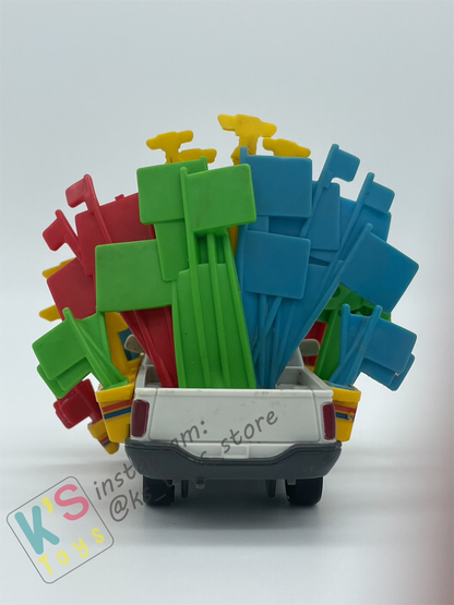 PRE-OWNED / LOOSE DISNEY PIXAR CARS - "BRIAN MOTOR SPARK - SOUVENIRS GUY" - CARS 1 SERIES, MEGA SIZE - PLAYED CONDITION