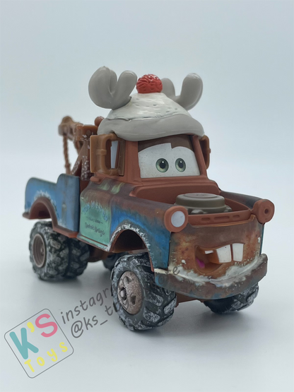 PRE-OWNED / LOOSE DISNEY PIXAR CARS - "REINDEER MATER" - MATER SAVES CHRISTMAS SERIES - DISPLAYED CONDITION