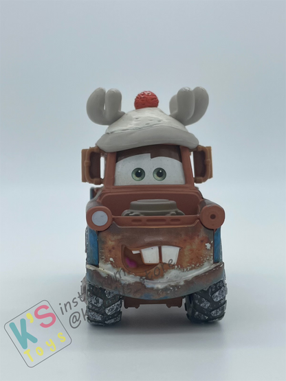 PRE-OWNED / LOOSE DISNEY PIXAR CARS - "REINDEER MATER" - MATER SAVES CHRISTMAS SERIES - DISPLAYED CONDITION