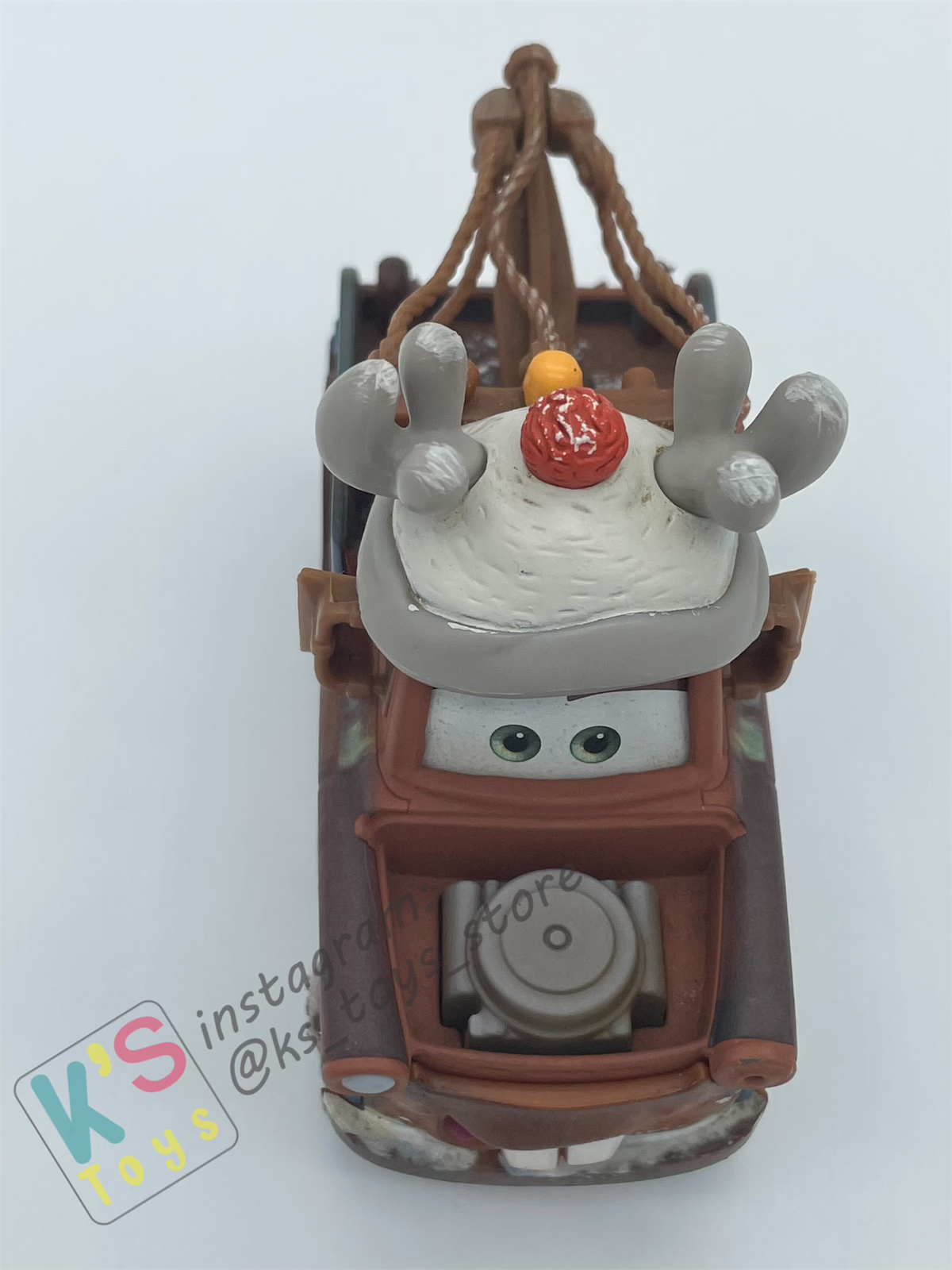 PRE-OWNED / LOOSE DISNEY PIXAR CARS - "REINDEER MATER" - MATER SAVES CHRISTMAS SERIES - DISPLAYED CONDITION