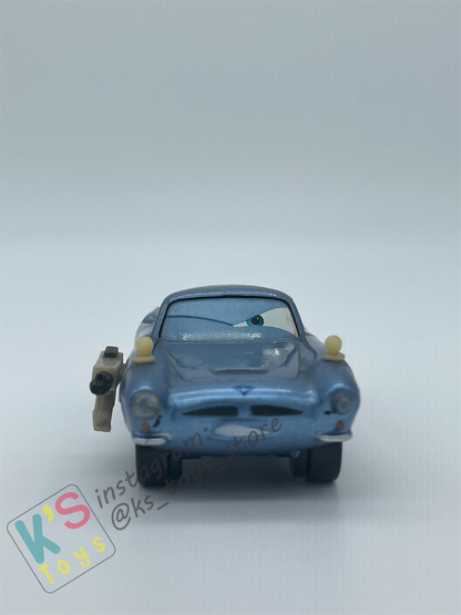 PRE-OWNED / LOOSE DISNEY PIXAR CARS - "FINN MCMISSILE WITH WEAPON" - CARS 2 MOVIE MOMENTS SERIES - PLAYED CONDITION