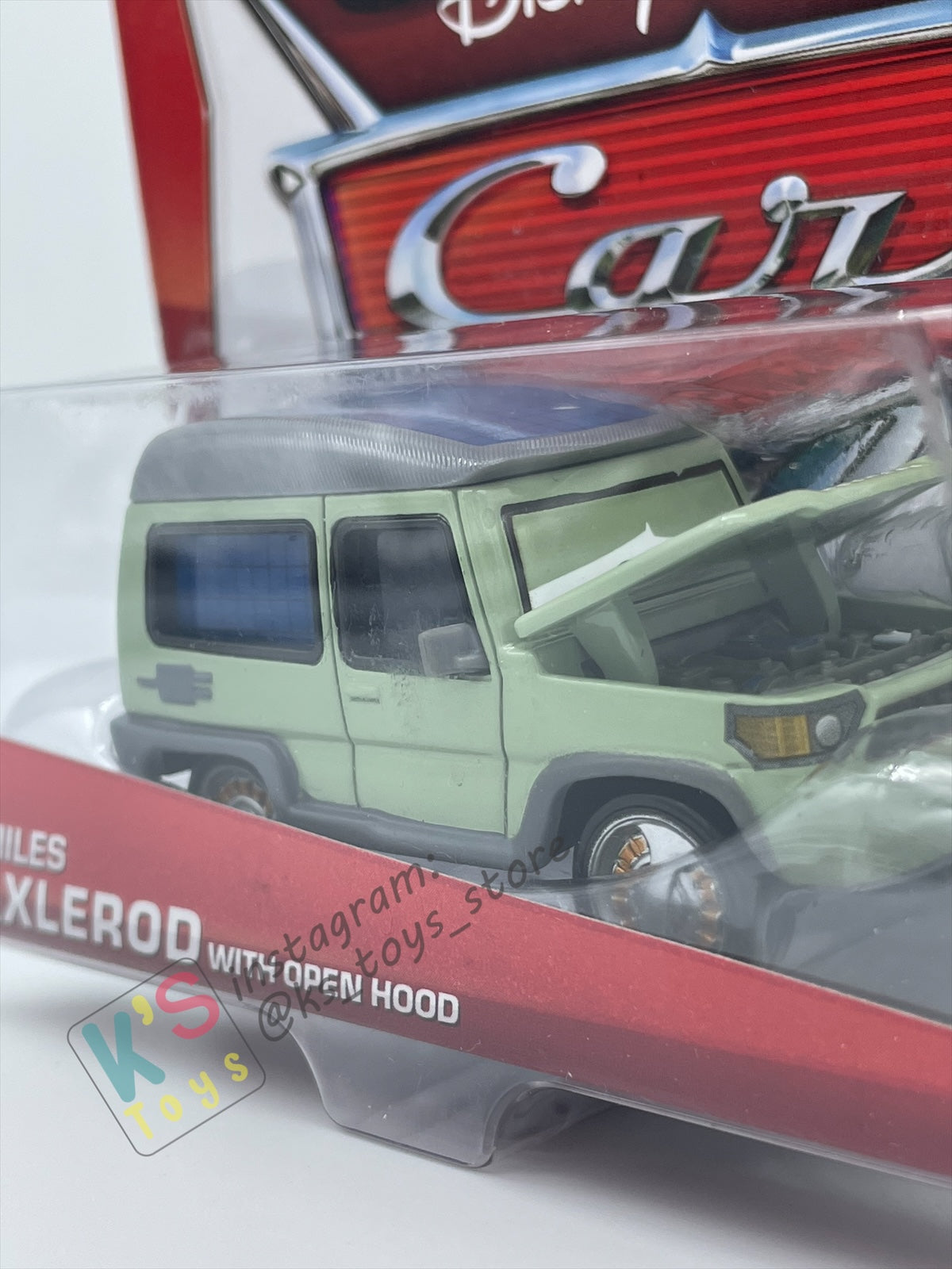 DISNEY PIXAR CARS BY MATTEL - "MILES AXELROD WITH OPEN HOOD" PALACE CHAOS SERIES - BNIP