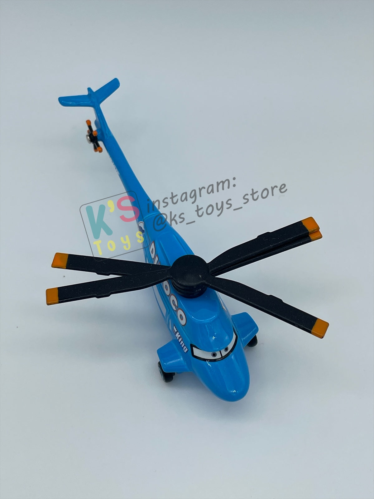 PRE-OWNED / LOOSE DISNEY PIXAR CARS BY MATTEL - "DINOCO HELICOPTER ROTOR TURBOSKY" - CARS SERIES - NEAR MINT CONDITION - READ DESCRIPTION!!!!!!!!!!!