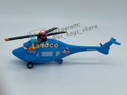 PRE-OWNED / LOOSE DISNEY PIXAR CARS BY MATTEL - "DINOCO HELICOPTER ROTOR TURBOSKY" - CARS SERIES - NEAR MINT CONDITION - READ DESCRIPTION!!!!!!!!!!!
