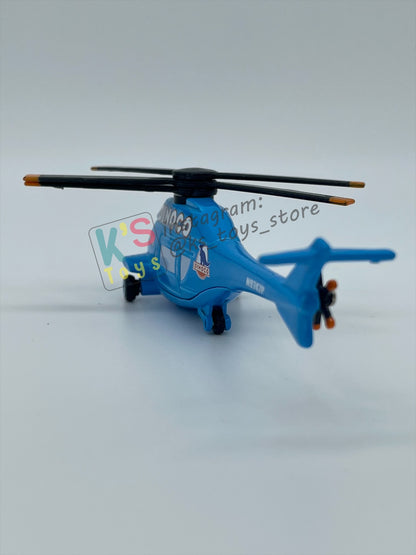 PRE-OWNED / LOOSE DISNEY PIXAR CARS BY MATTEL - "DINOCO HELICOPTER ROTOR TURBOSKY" - CARS SERIES - NEAR MINT CONDITION - READ DESCRIPTION!!!!!!!!!!!