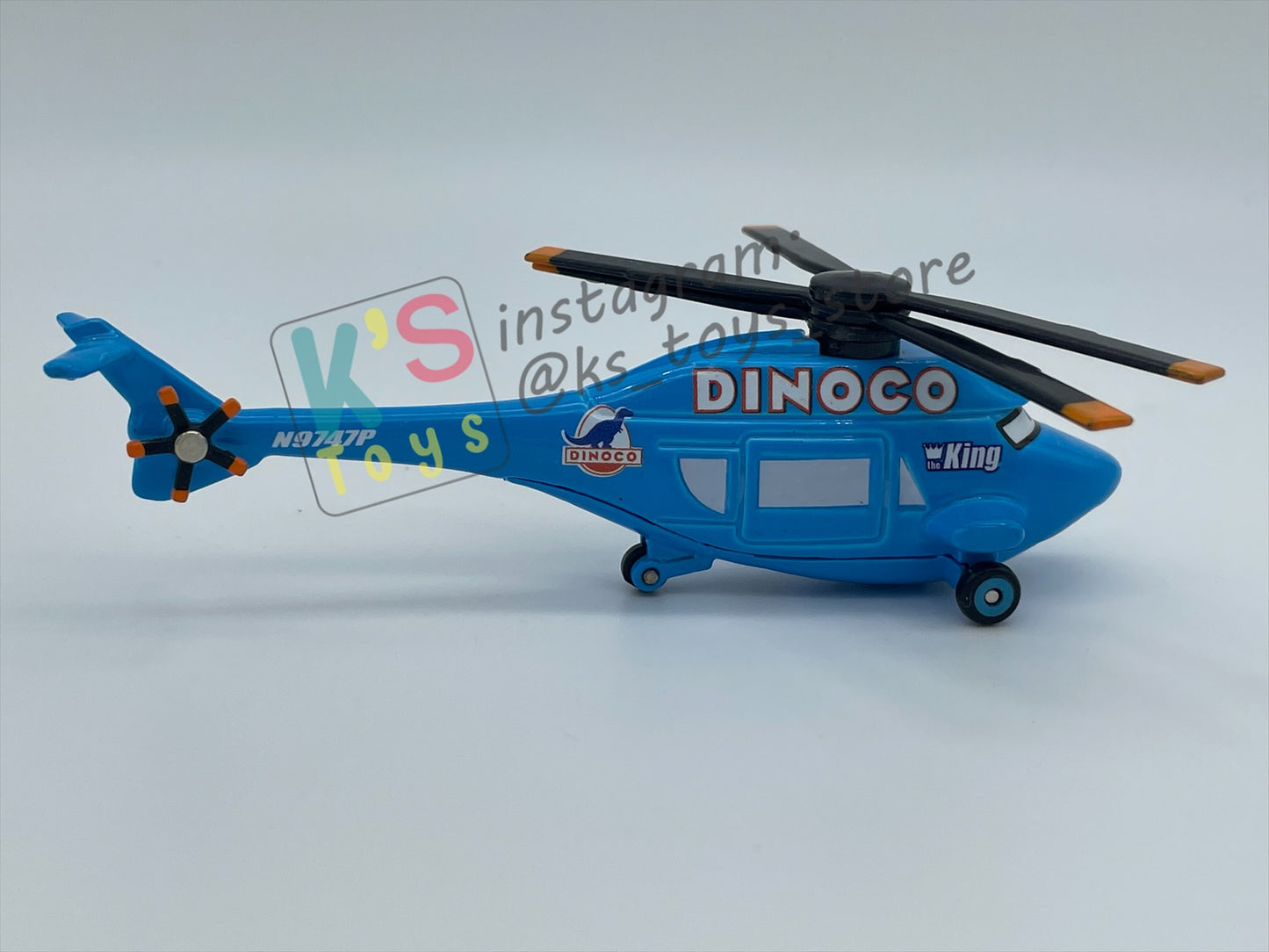 PRE-OWNED / LOOSE DISNEY PIXAR CARS BY MATTEL - "DINOCO HELICOPTER ROTOR TURBOSKY" - CARS SERIES - NEAR MINT CONDITION - READ DESCRIPTION!!!!!!!!!!!