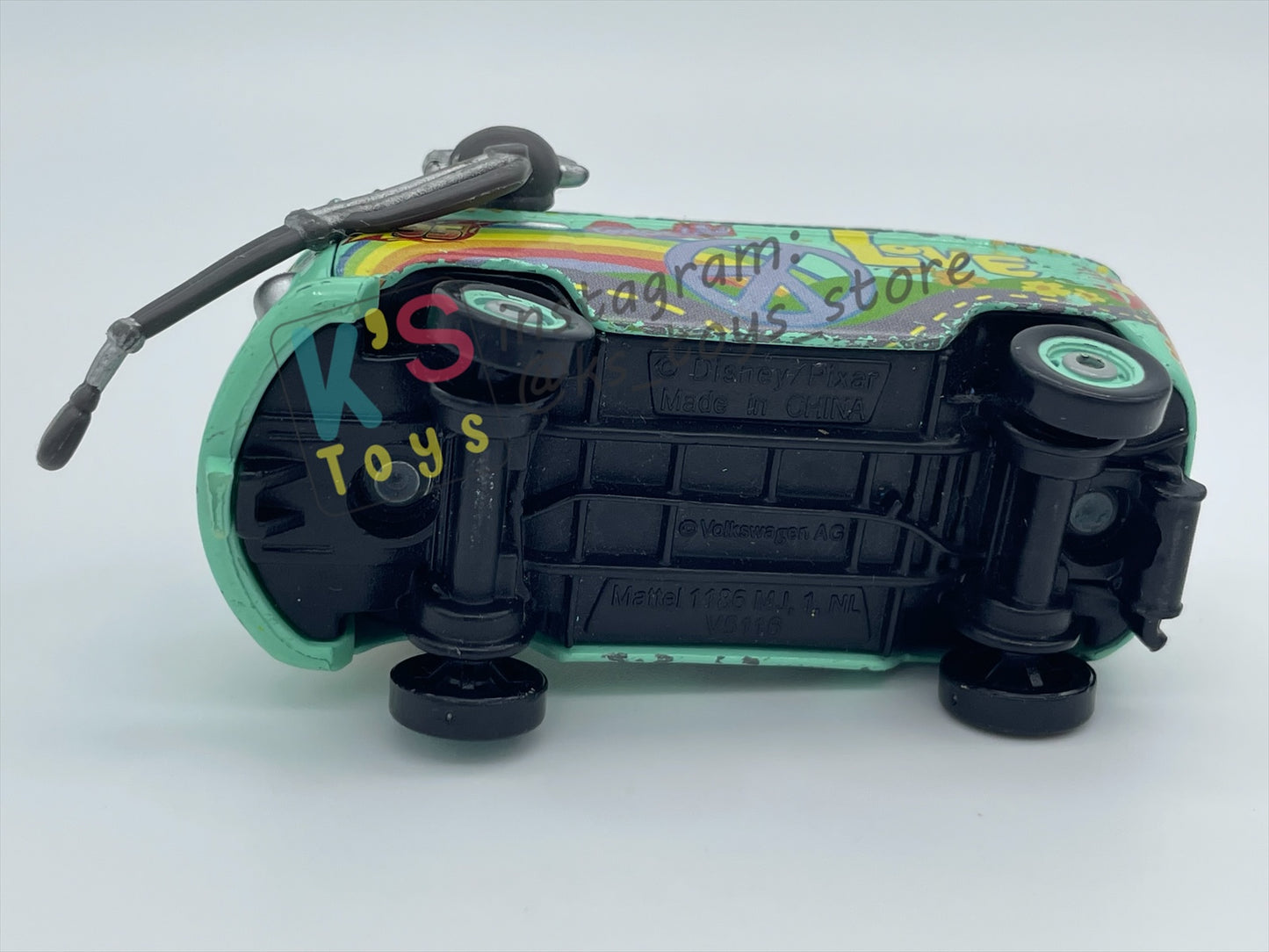 PRE-OWNED / LOOSE DISNEY PIXAR CARS BY MATTEL - "RACE TEAM FILLMORE WITH HEADSET" - PLAYED WITH CONDITION - READ DESCRIPTION!!!!!!!!!!!