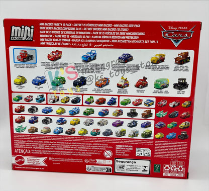 MINI RACERS DISNEY PIXAR CARSBY MATTEL, 15-PACK JOCKO FLOCKO MACK - RE-RELEASED 2025 - BNIP
