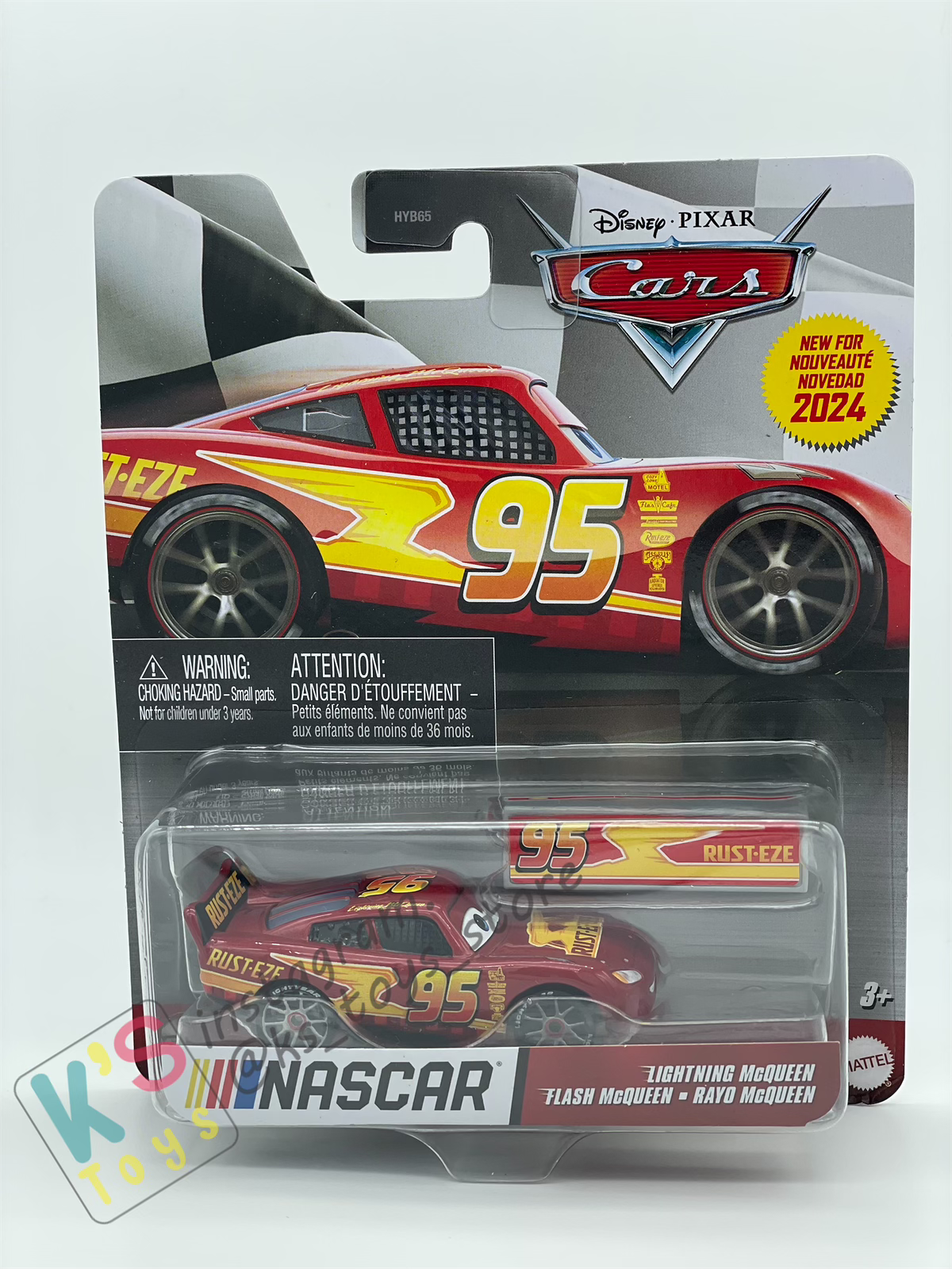 COMPLETE SET OF 6 CARS, 2024 NASCAR SERIES Disney Pixar Cars by MATTEL, LIGHTNING MCQUEEN, BUBBA WHEELHOUSE, RYAN "INSIDE" LANEY, GO GO LOGANO, WILLIAM BYREV, AND CARSTIN "ACE" DILLON - NASCAR SERIES - BNIP