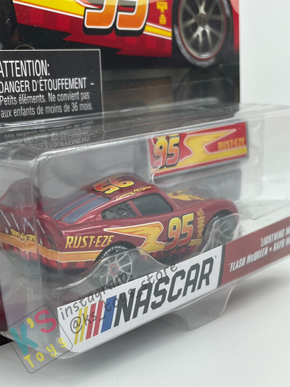 COMPLETE SET OF 6 CARS, 2024 NASCAR SERIES Disney Pixar Cars by MATTEL, LIGHTNING MCQUEEN, BUBBA WHEELHOUSE, RYAN "INSIDE" LANEY, GO GO LOGANO, WILLIAM BYREV, AND CARSTIN "ACE" DILLON - NASCAR SERIES - BNIP