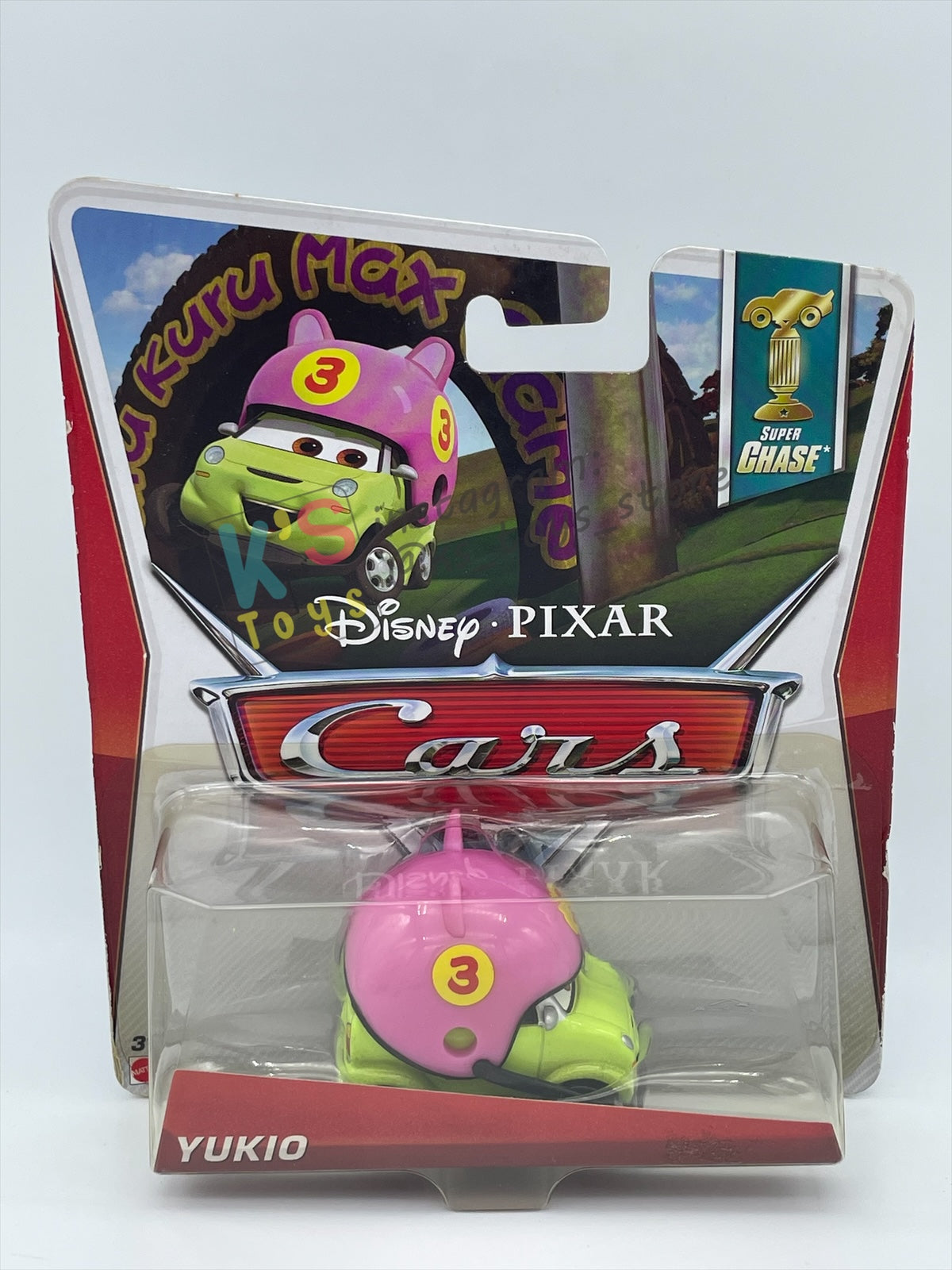 DISNEY PIXAR CARS BY MATTEL 1:55, BUNDLE OF 3 DISNEY CARS - YUKIO, HIROAKI AND TAKESHI - SUPER CHASE SERIES - BNIP