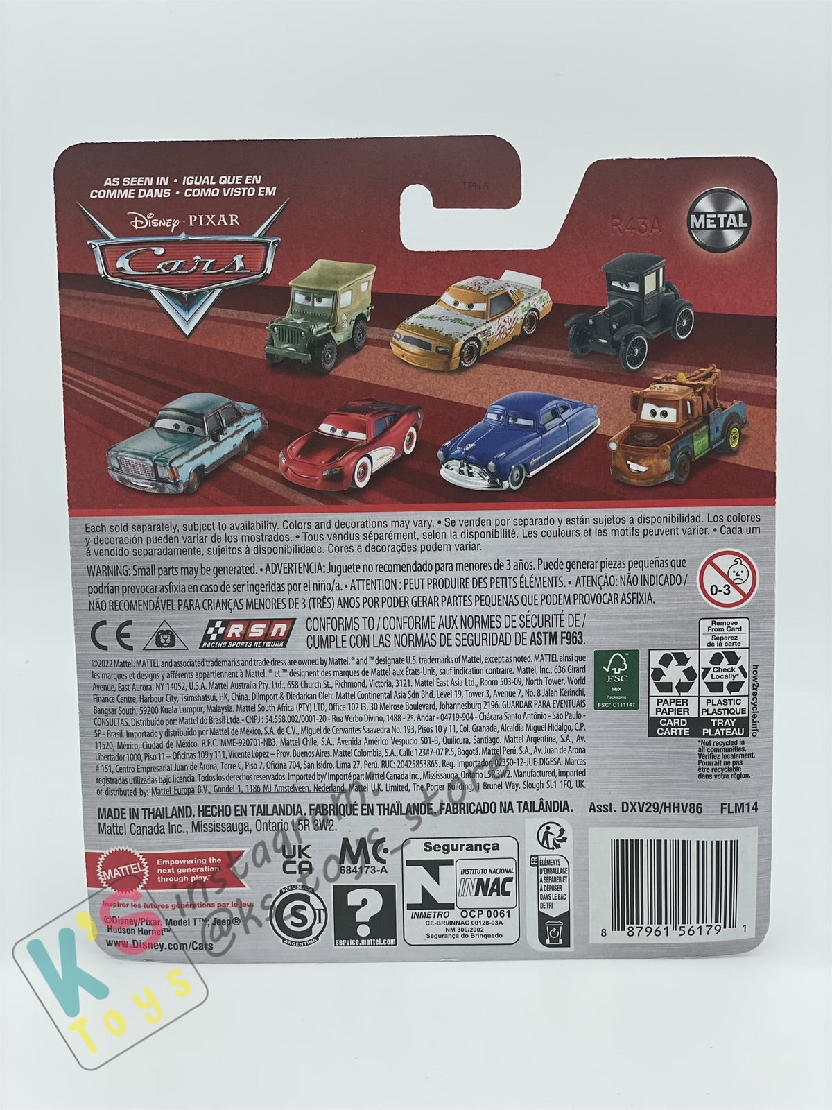 Disney Pixar Cars by MATTEL, LEE REVKINS- 2023 RE-RELEASED - BNIP