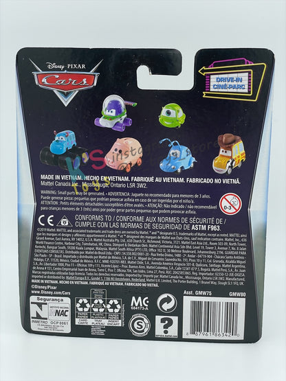 Complete Set of DRIVE-IN Series Disney Pixar Cars by Mattel 1:55 - WOODY, BUZZ, SULLEY, MIKE, FLIK, P.T. PLEA AND HAMM - BNIP
