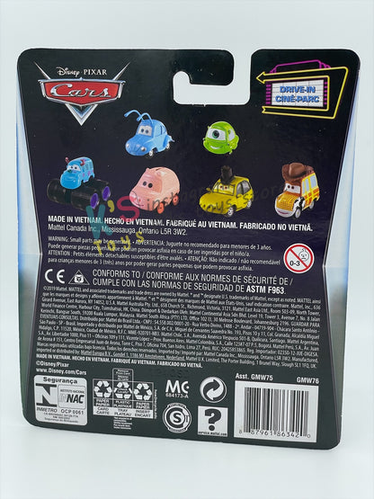 Complete Set of DRIVE-IN Series Disney Pixar Cars by Mattel 1:55 - WOODY, BUZZ, SULLEY, MIKE, FLIK, P.T. PLEA AND HAMM - BNIP