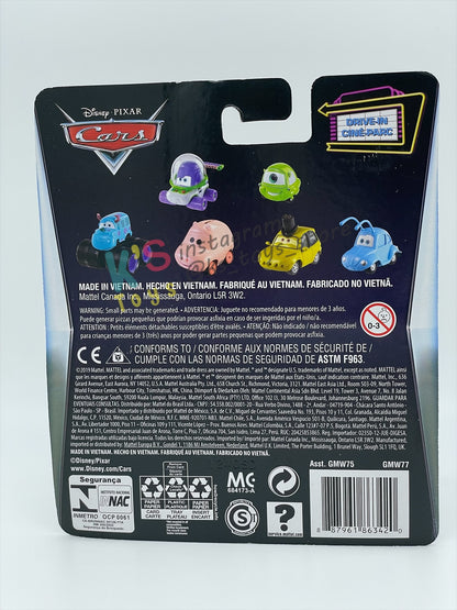 Complete Set of DRIVE-IN Series Disney Pixar Cars by Mattel 1:55 - WOODY, BUZZ, SULLEY, MIKE, FLIK, P.T. PLEA AND HAMM - BNIP