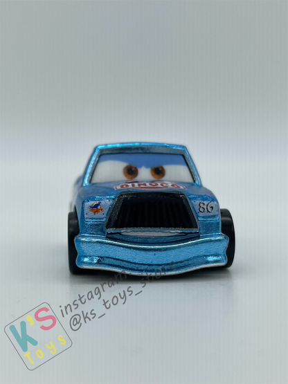 Loose Mini Racers Pixar Disney Cars, Metallic Dinoco Chick Hicks- Displayed Condition