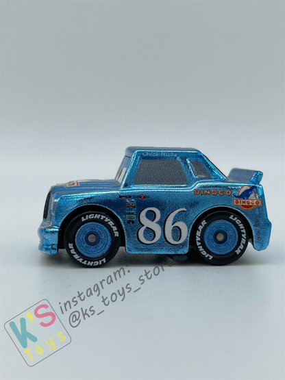 Loose Mini Racers Pixar Disney Cars, Metallic Dinoco Chick Hicks- Displayed Condition