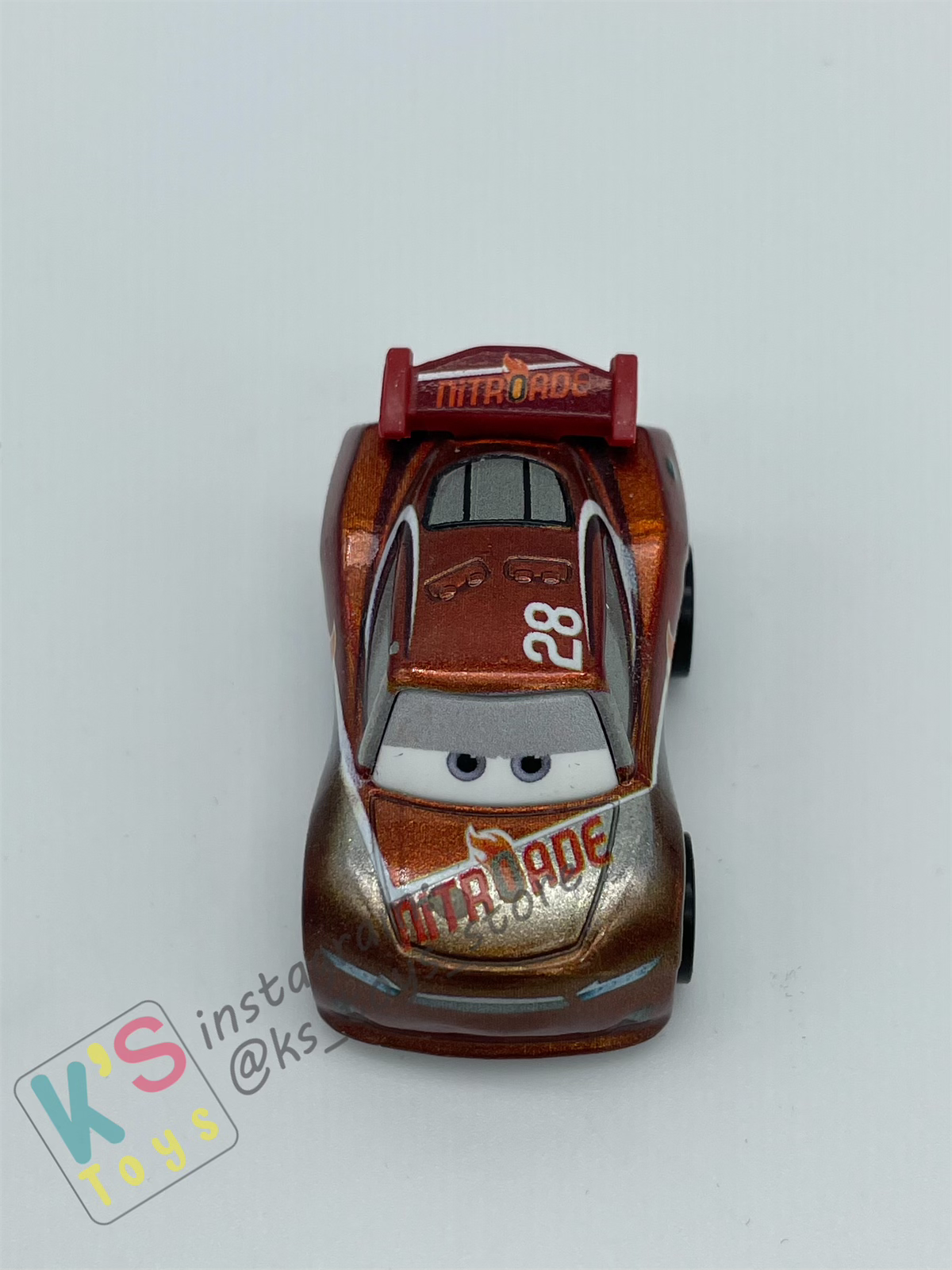 Loose Mini Racers Pixar Disney Cars, Silver Tim Treadless - Displayed Condition