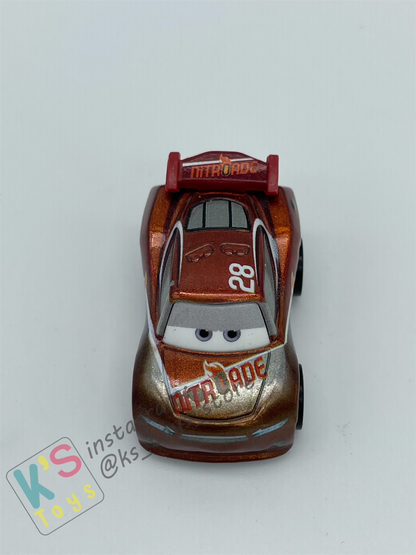 Loose Mini Racers Pixar Disney Cars, Silver Tim Treadless - Displayed Condition